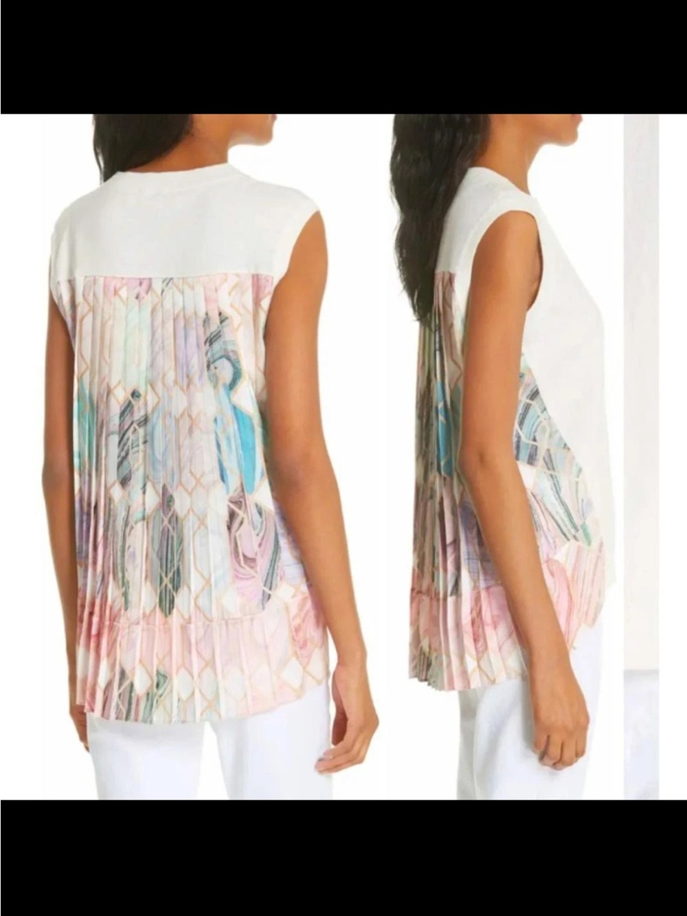 Ted Baker London "Clariey" sleeveless knit top - sea of clouds